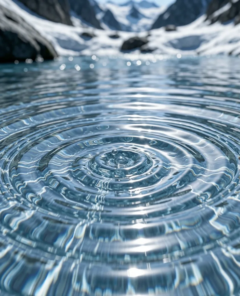 Crystalline Alpine Water Surface